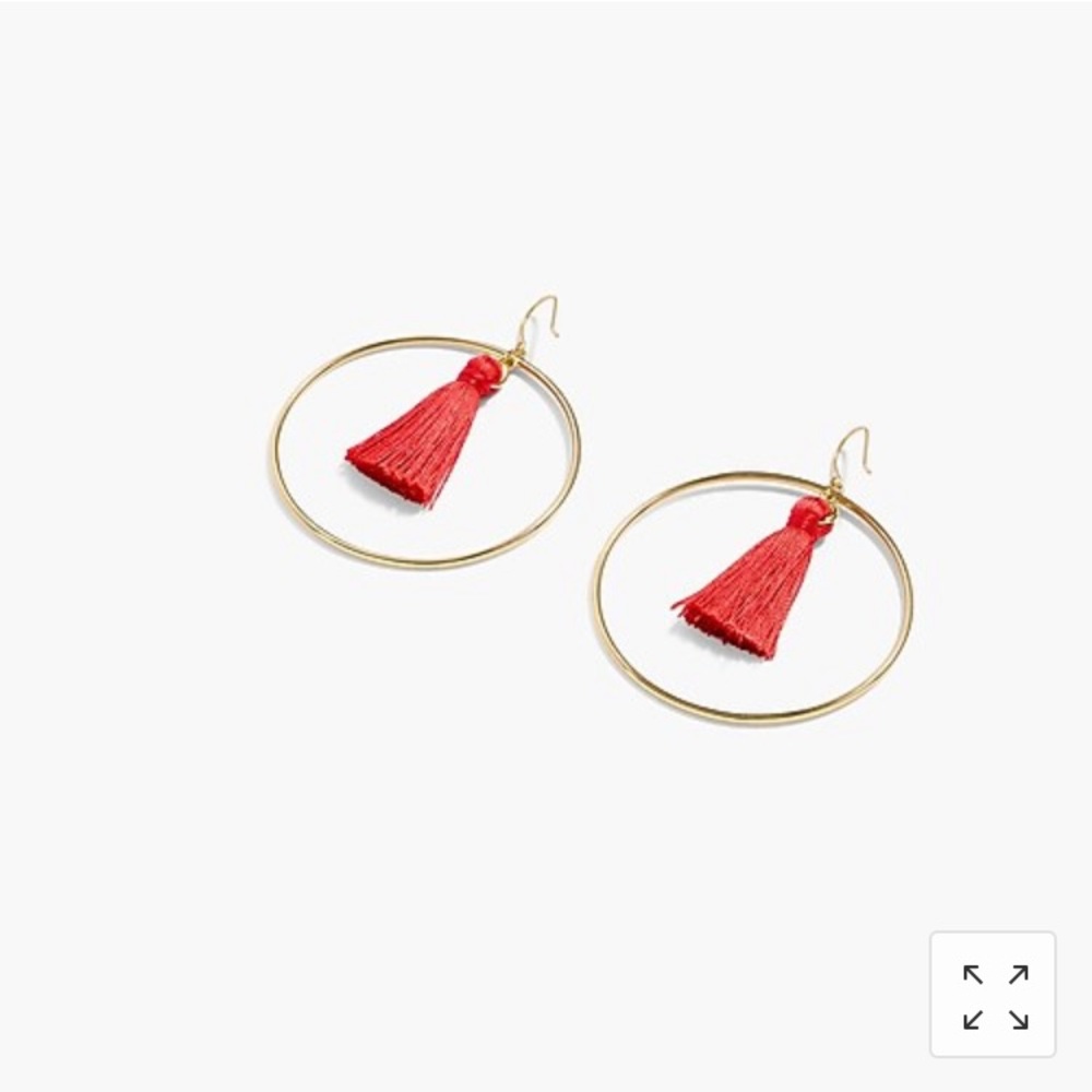 NWT J. Crew Fringy hoop earrings